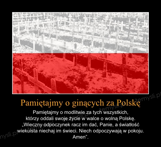 Pamiętajmy o ginących za Polskę