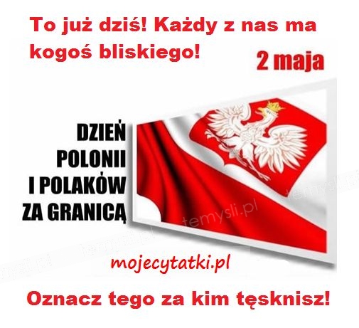 Oznacz Polaków za granicą. 2 Maja dzień Polonii i Polaków za granicą